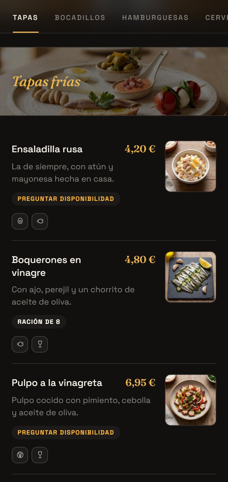 Sección de tapas de la plantilla 1