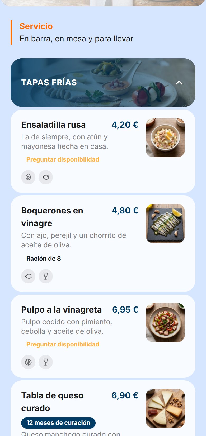 Sección de tapas de la plantilla 2